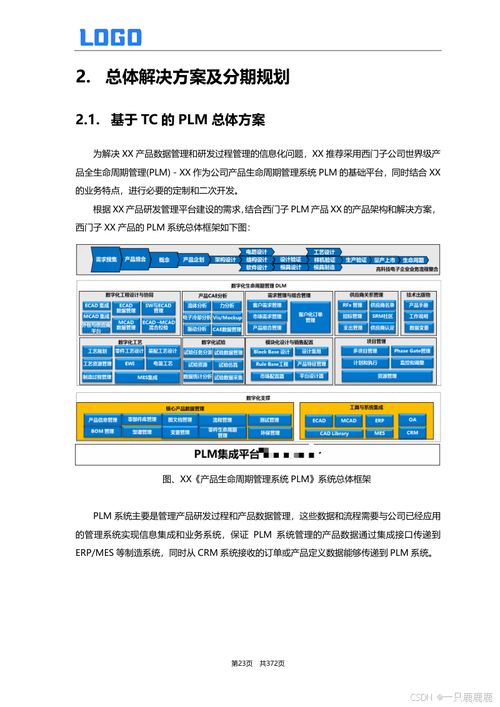 PLM項目產品全生命周期管理解決方案及實施方案